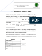 Reasignacion Temporal de Puesto de Trabajo