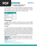 UWC Brasil - Prova (Conteúdo Programático - 2022 Entry)