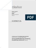 Owner's Manual: CX501A - ENG - Book Page 1 Wednesday, January 12, 2011 9:43 AM