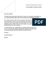 Biden Envía Carta A Guaidó y Reconoce Su Liderazgo en La Lucha Por Venezuela: "Están Preservando Los Ideales de Libertad, Democracia y Soberanía"