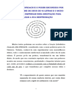 O Poder Escondido Por Detrás Do Nome de Deus de 42 Letras e o Modo Correto de Empregar Essa Meditação para Realizar A Sua Reintegração