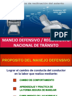 Manejo Defensivo y Reglamento Nacional de Transito