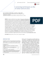 Effect of Different Veneering Techniques On The Fracture Strength of Metal and Zirconia Frameworks