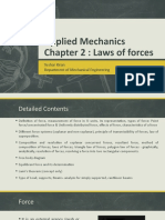 Applied Mechanics Chapter 2: Laws of Forces: Tushar Kiran Department of Mechanical Engineering