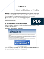 Practical: 1: 1. Download and Install Virtualbox