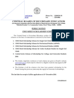 Cbse Scholarship 2010