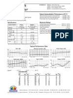 RF Amplifier Model: Typical Intermodulation Performance at 25 ºC Features