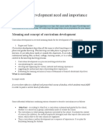 Curriculum Development Need and Importance (B.Ed. Notes)