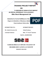 An Overview of Indian Stock Market in Special Reference To)