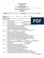 Third Quarter Written Work 2 Science 10