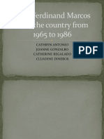 Pres. Ferdinand Marcos Ruled The Country From 1965 To 1986