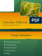 Zafar Rice Mills LTD.: Operations Management Final Project