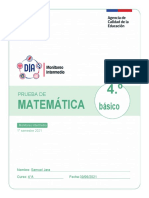 Evaluación 1° Semestre MATEMÁTICA 3° Básico