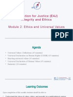 Education For Justice (E4J) Integrity and Ethics