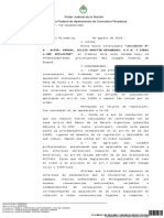 Intereses de Los Honorarios Computo Temporal Por Ley 21.839 y 27423 Fallo Camara Federal Comodoro Rivadavia 29/08/2018