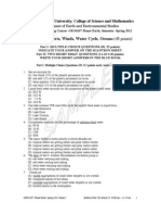 Exam #4: Deserts, Winds, Water Cycle, Oceans (45 Points) : Montclair State University, College of Science and Mathematics