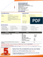 Tax Invoice: Mathru Indane Gas SERVICE (0000273708)