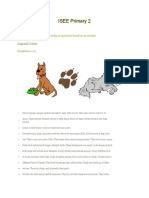 ISEE Primary 2: The Sample Passage Is Followed by Six Questions Based On Its Content