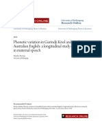 Phonetic Variation in Gurindji Kriol and Northern Australian Engl