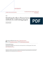 Identifying The Effects of Human Factors and Training Methods On