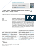 Occurrence and Health Risk Assessment of Pharmaceutical and Personal Care Products (PPCPS) in Tap Water of Shanghai