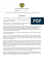 Decreto Politica Genero Yacopì