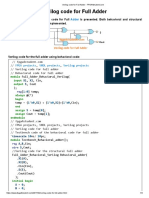 Verilog Code For Full Adder