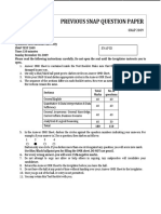 Previous Snap Question Paper