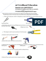 Technology and Livelihood Education: Industrial Arts Q4WEEK6-8