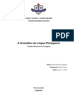 A Gramática Da Língua Portuguesa (Trabalho Bimestral de Português)