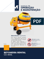 Manual Betoneira 400L RENTAL