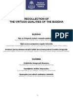 Recollection of The Virtuos Qualities of The Buddha