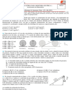 Avaliação Classificatória - Monitoria de Física 1 - 2020-2