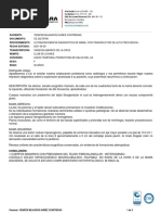 Paciente: Documento: Procedimiento: Fecha Estudio: Transcripcion: Remite: Convenio: Sexo: Edad