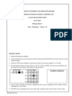 Aga Khan University Examination Board Higher Secondary School Certificate Class Xii Examination MAY 2015 Biology Paper I Time: 40 Minutes Marks: 30