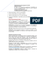 Elaboración e Implementación de Los Programas de Salud