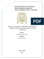 Practica-Excedente Del Consumidor y Del Productor-utilidad-Presupuesto-Consumo Óptimo-Curva de Indiferencia