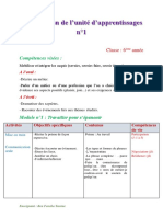 Planification de Lunité N 1 6ème Année