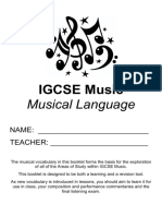 IGCSE Music: Musical Language