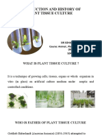 Lec#1 Introduction and History of Plant Tissue Culture