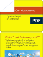 Project Cost Management: Ergasheva Ismigul ID: 201803003