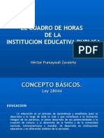 Cuadro de Distribuci N de Secciones y Horas de Clase