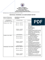 Department of Education: Individual Workweek Accomplishment Report