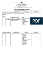 Weekly Home Learning Plan For Modular Distance Learning