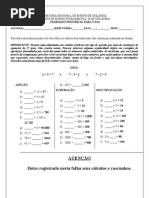 (5 e 6 ) Exercício Operação Inversa