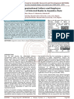 Effect of Organizational Culture and Employee Performance of Selected Banks in Anambra State