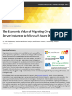 The Economic Value of Migrating On-Premises SQL Server Instances To Microsoft Azure SQL Solutions