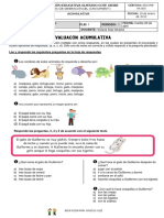 Clei 1 - Evaluación Acumulativa Lengua Castellana - 1 Periodo