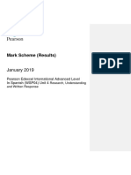 Mark Scheme (Results) : January 2019