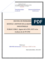 Fascicule de Problemes de Maintenance Industrielle